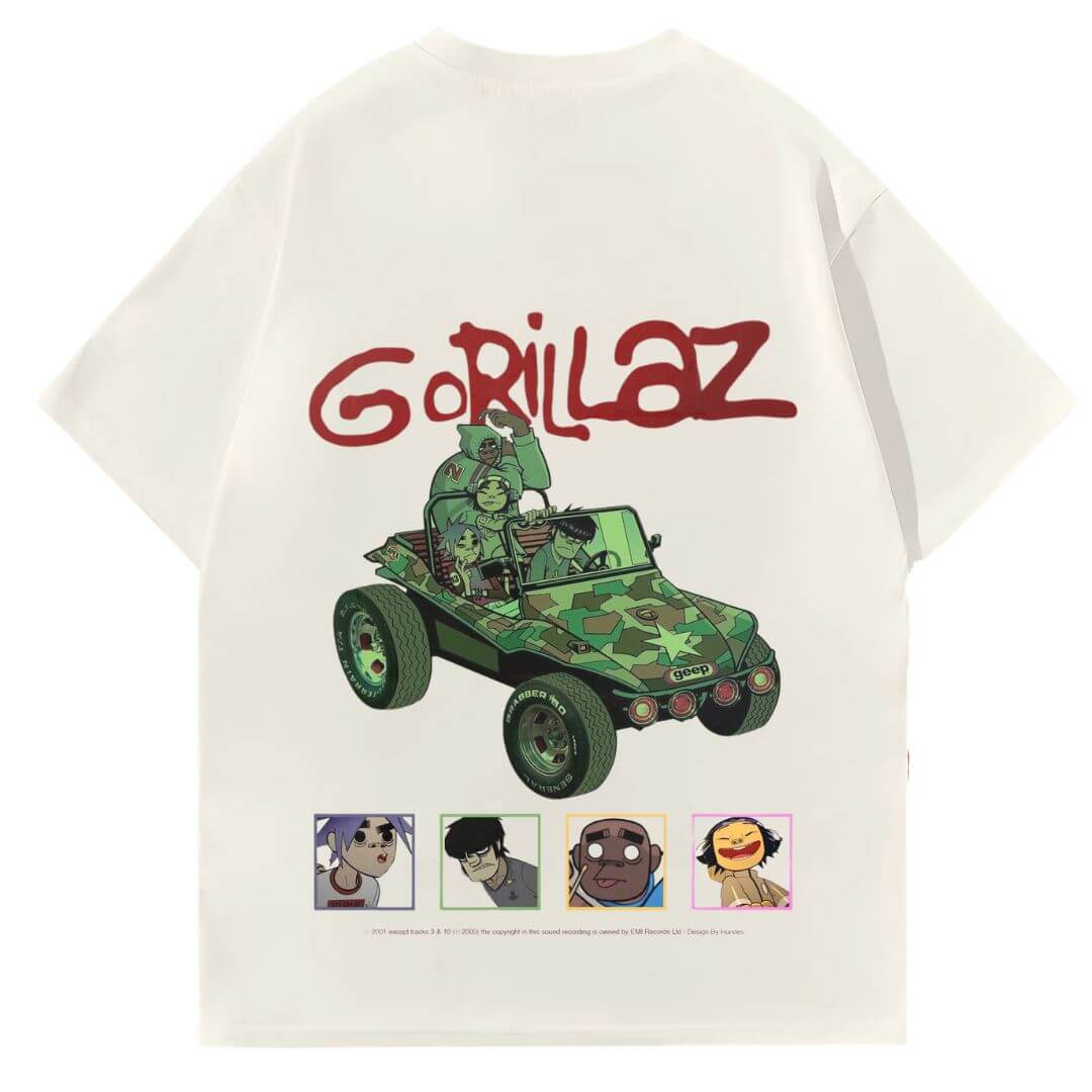 POLOS GORILLAZ OVERSIZE ALGODON UNISEX - TALLAS 16 AL XL - 4