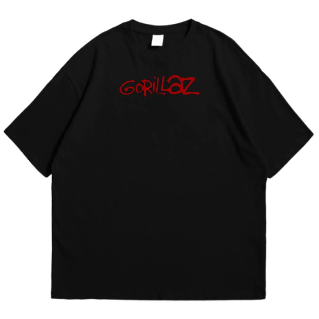 POLOS GORILLAZ OVERSIZE ALGODON NEGRO - TALLAS 16 AL XL - 2