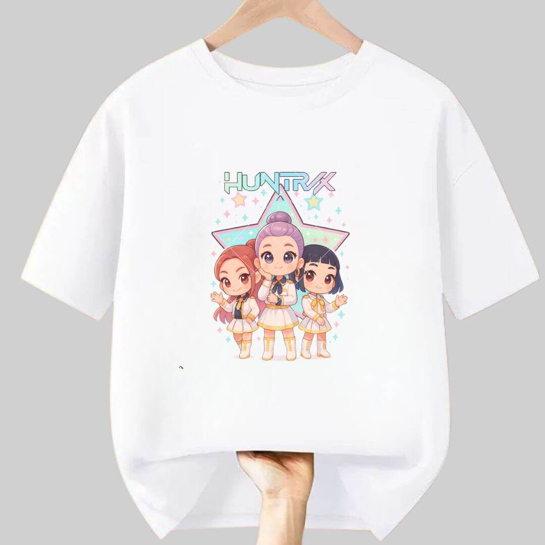 POLOS ALGODON DEMON HUNTERS GUERRERAS KPOP PELUCHE - TALLAS 6 AL XL - 1