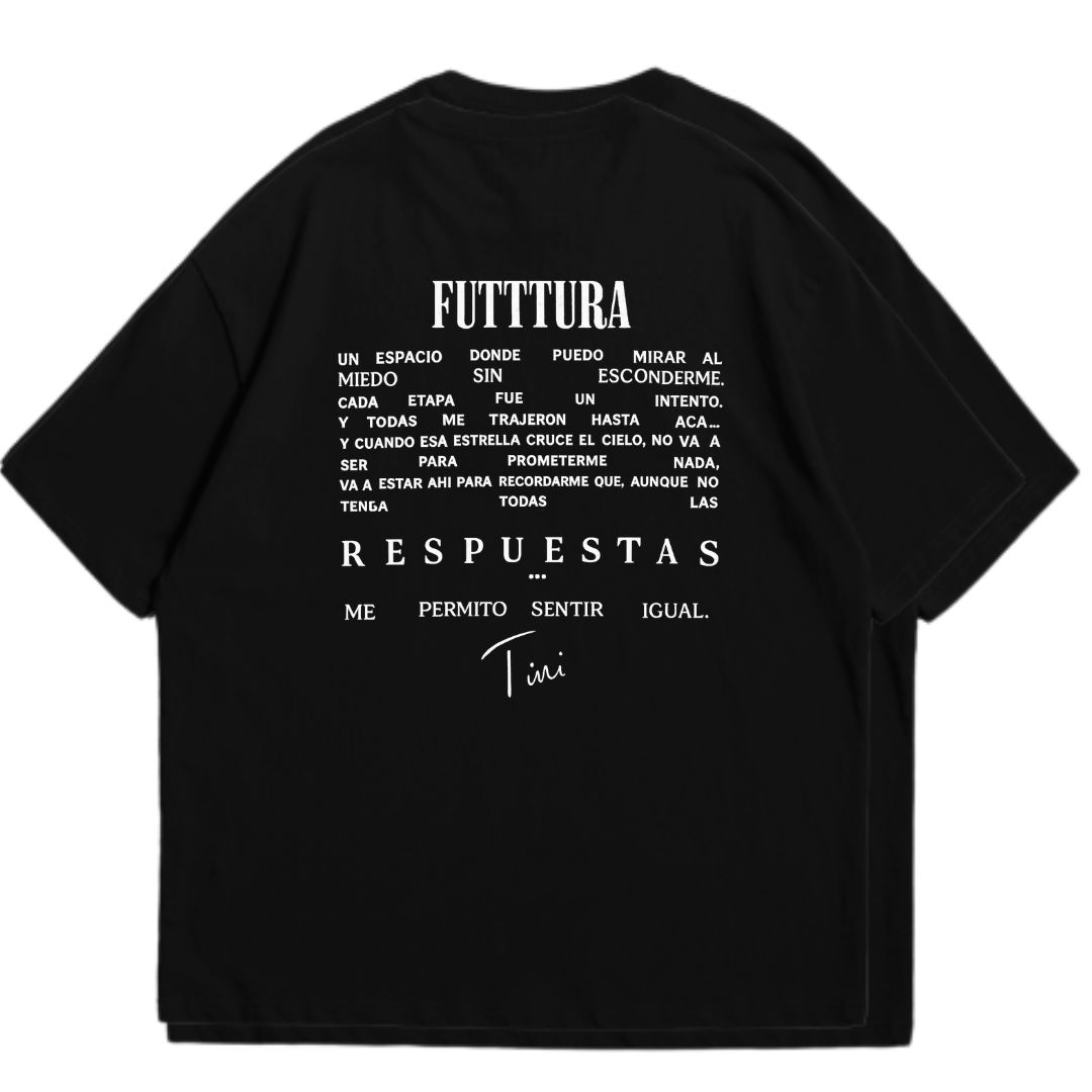 POLOS TINI FUTTURA OVERSIZE ALGODÓN NEGRO - TALLAS 16 AL XL - 3