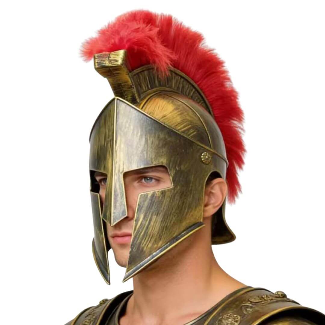 CASCO GLADIADOR LA ODISEA DISFRAZ GORRO - NIÑOS Y ADULTOS - 1