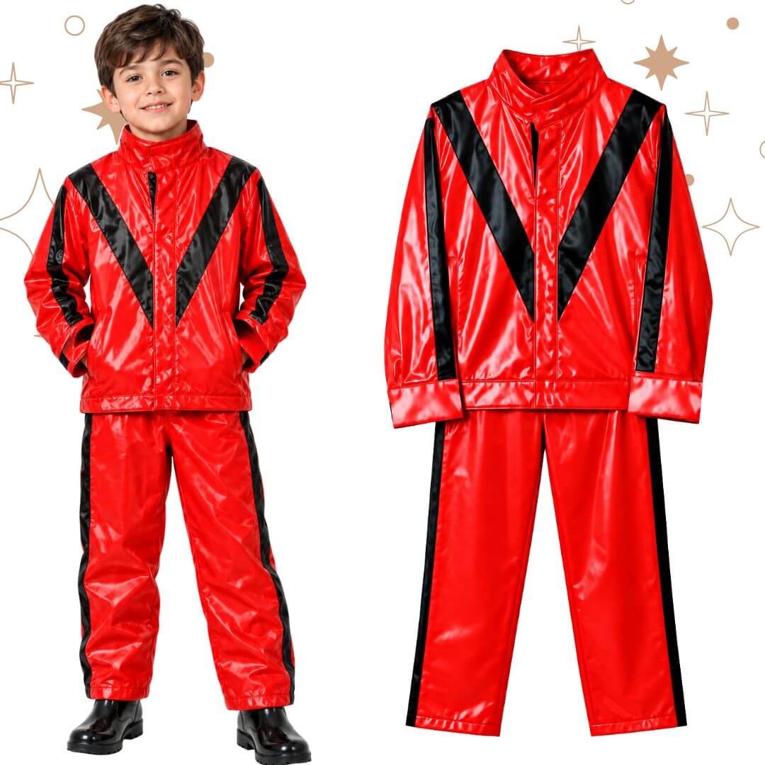 DISFRAZ MICHAEL JACKSON THRILLER TRAJE - TALLAS 4 HASTA 14 - 1