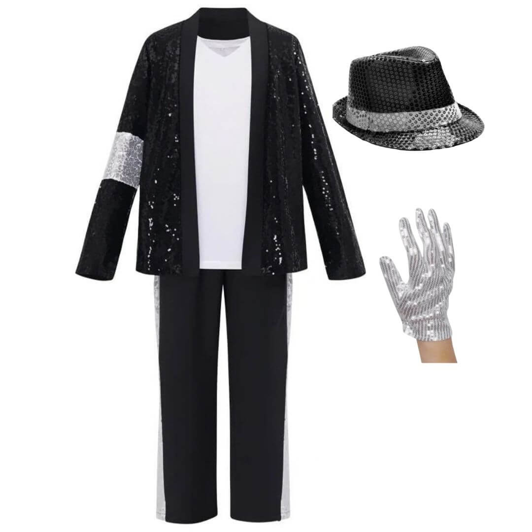 DISFRAZ MICHAEL JACKSON BILLIE JEAN TRAJE - TALLAS 4 HASTA 14 - 2