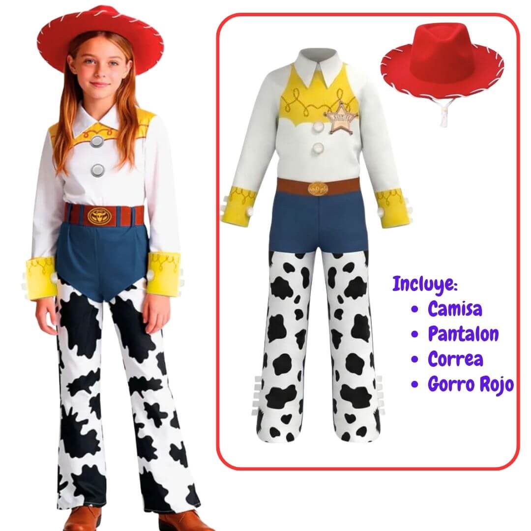 DISFRAZ JESSIE VAQUERITA TOY STORY PELUCHE TRAJE - TALLAS 4 HASTA 14 - 1