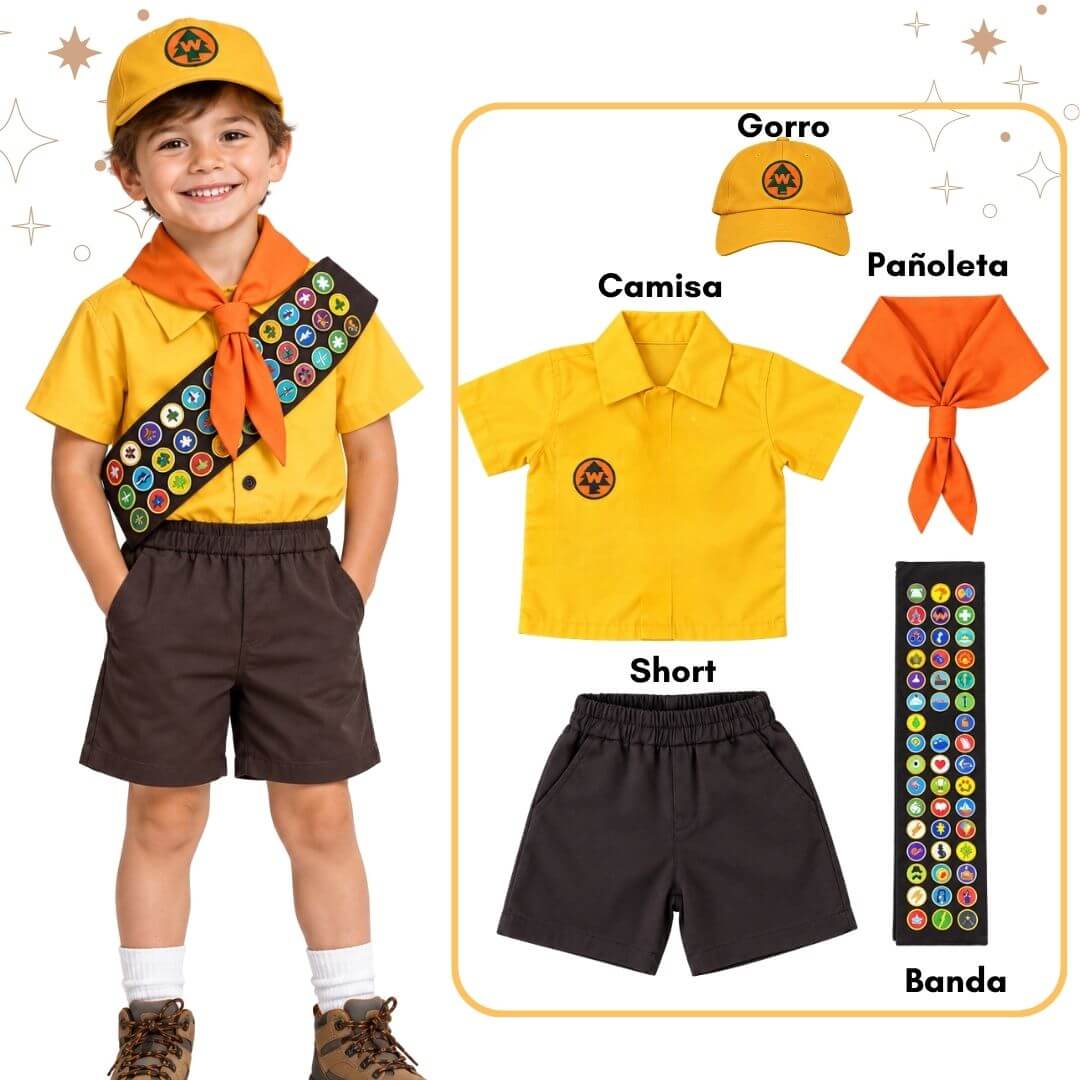 DISFRAZ RUSEEL UP PELUCHE TRAJE NIÑOS - TALLAS 2 HASTA 10 - 1