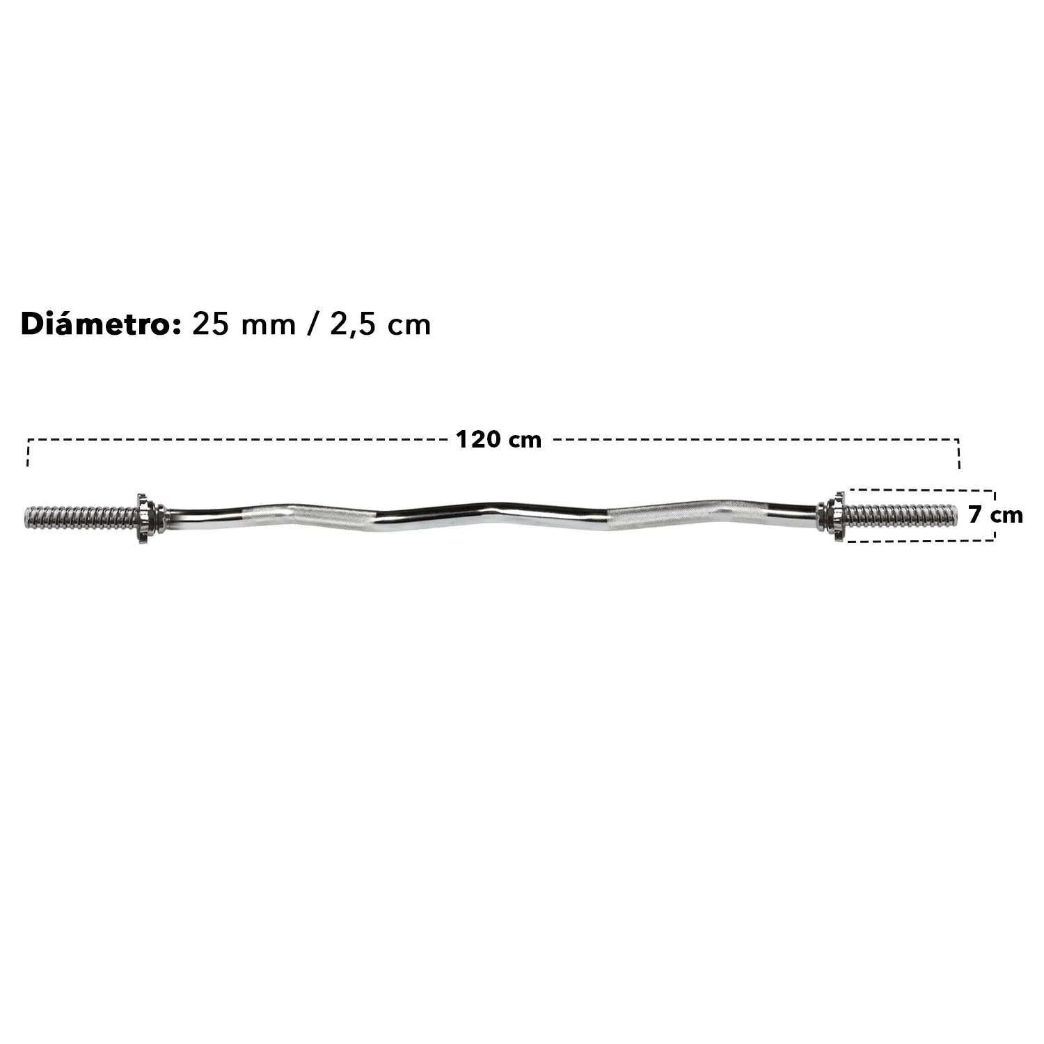 BARRA CURVA ATLETIS Z1200 MM - 5