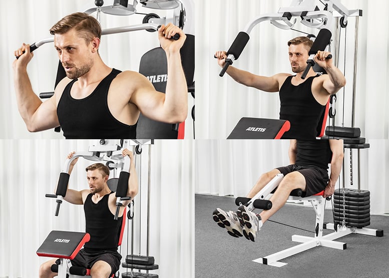 GIMNASIO ATLETIS 57020 HOME GYM PRO TF-7001 100LB GRIS - 7