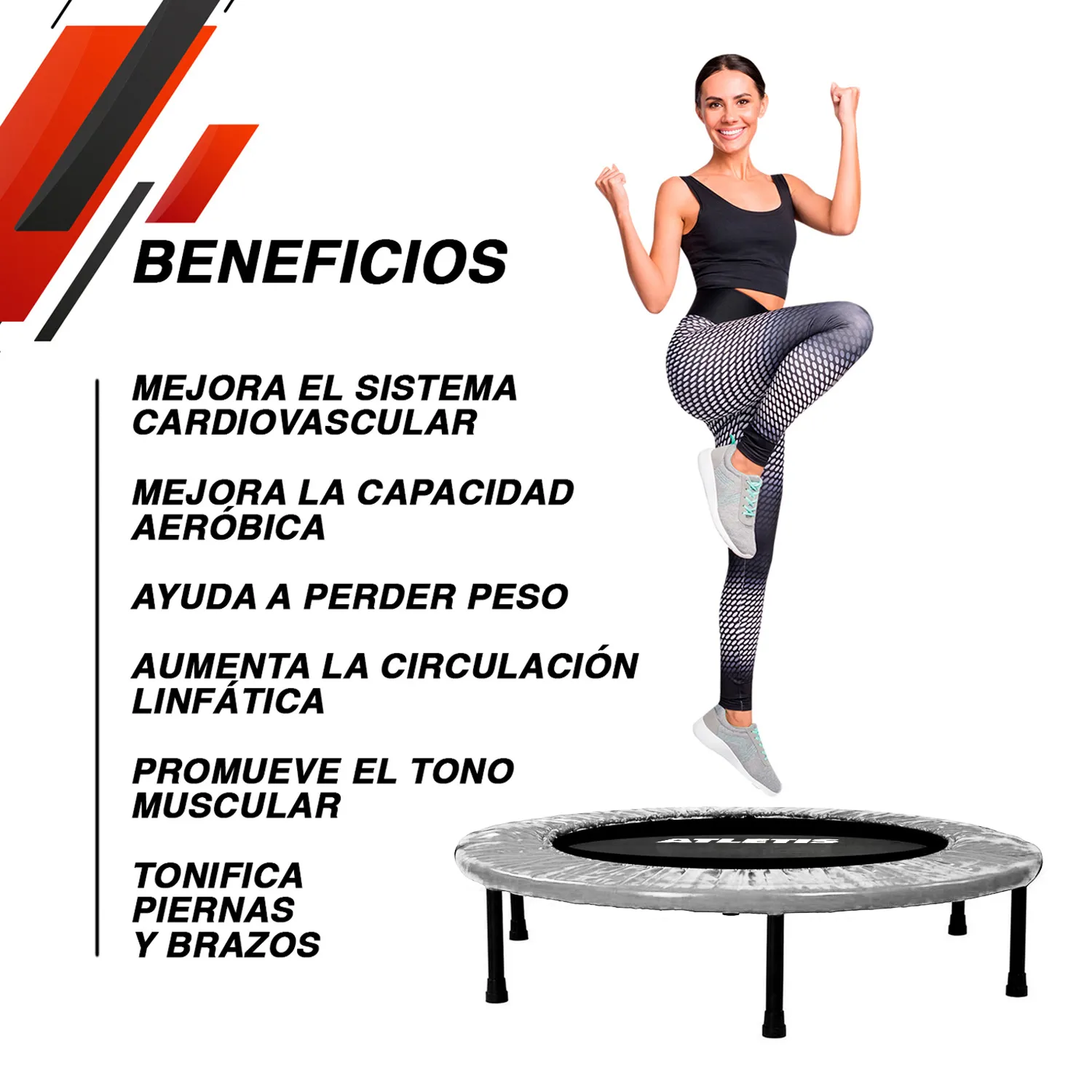 TRAMPOLÍN ATLETIS 1607650 1M PLEGABLE FIT - 4
