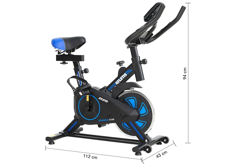 BICICLETA SPINNING K100 AZUL - 3