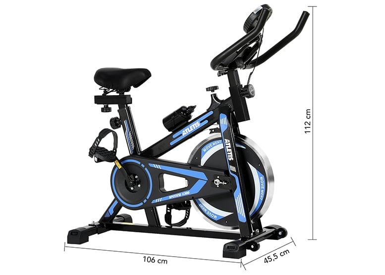 BICICLETA SPINNING K300 PRO CON VOLANTE INERCIA 6 KG AZUL - 4