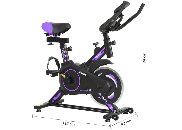 BICICLETA SPINNING K100 MORADO - 3