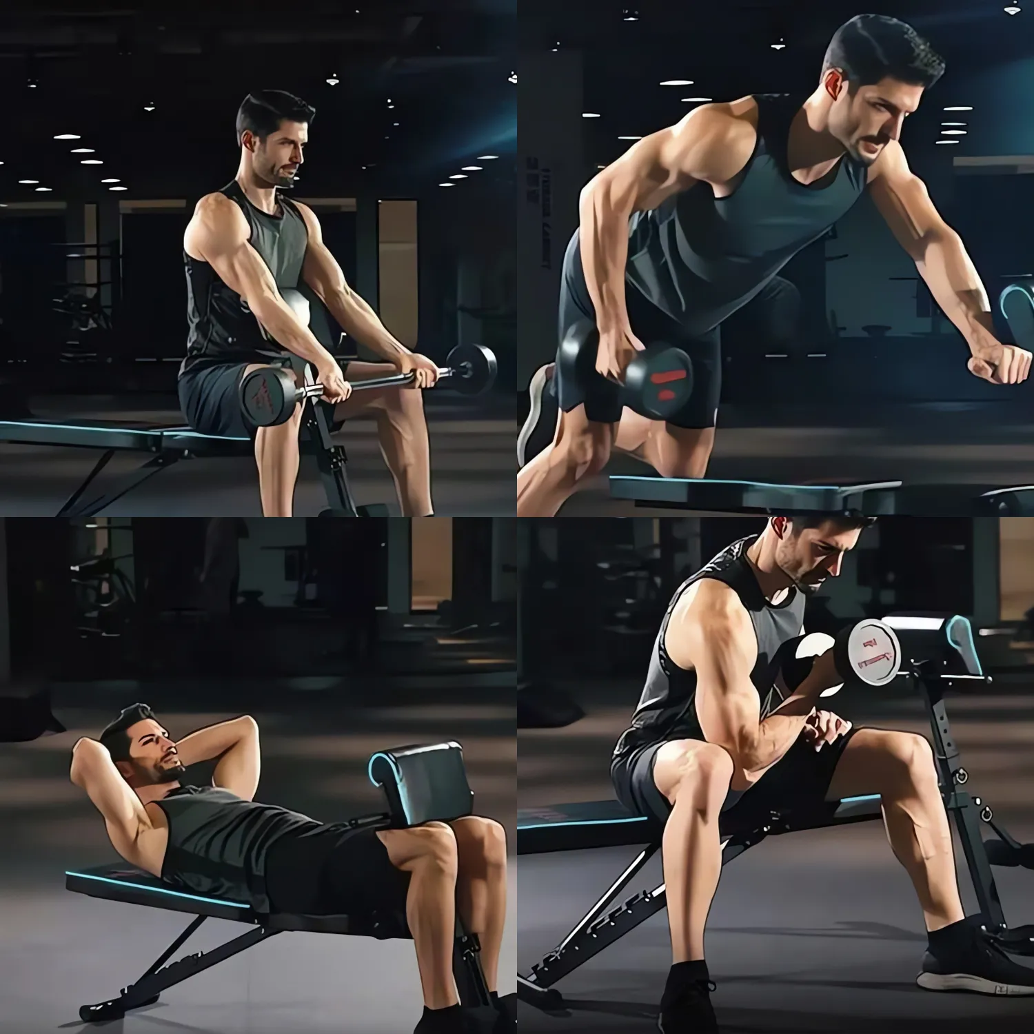 BANCO MULTIFUNCIONAL PARA ENTRENAMIENTO FITNESS - 6