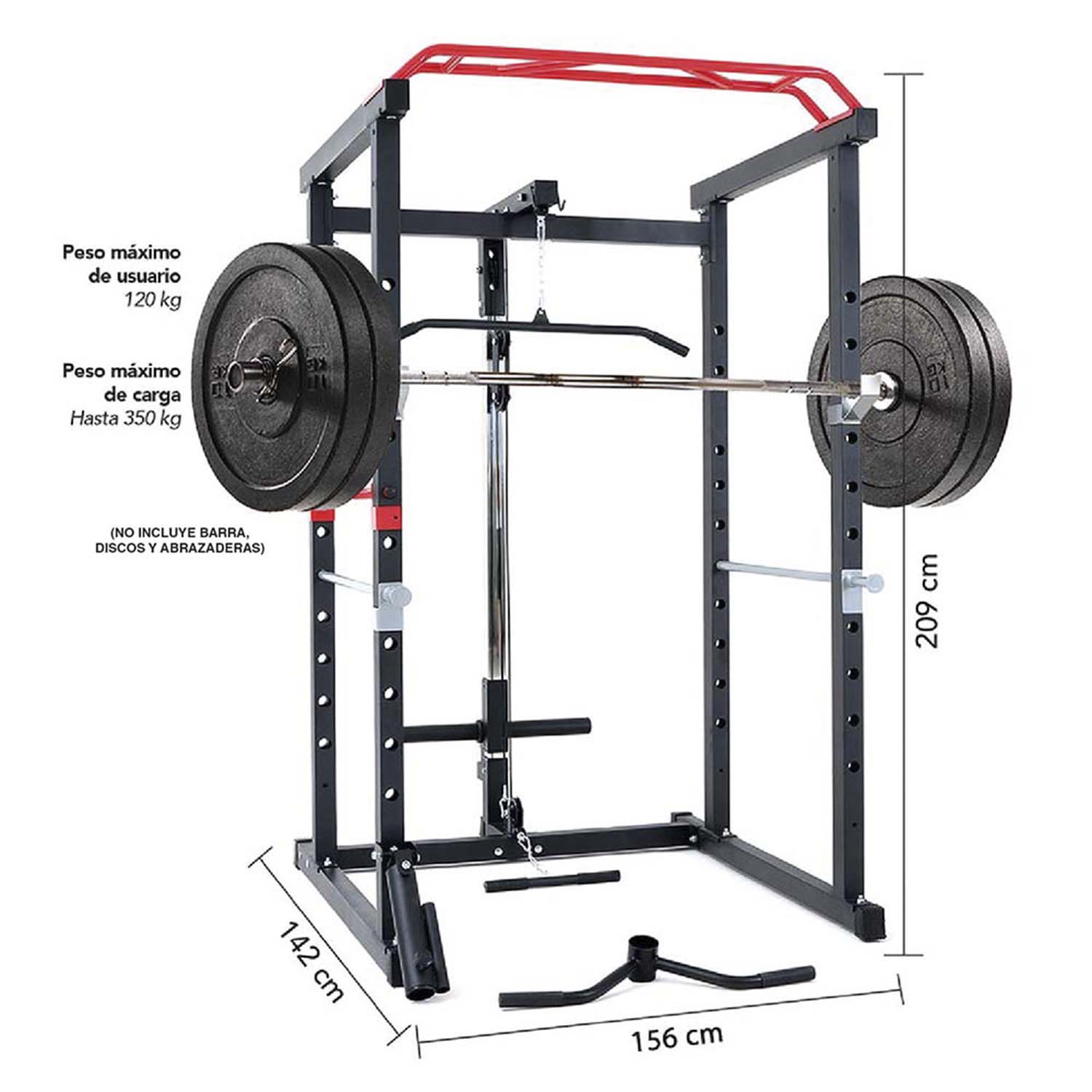 HOME GYM JAULA POWER RACK ATLETIS FORCE LINE 300 - 3