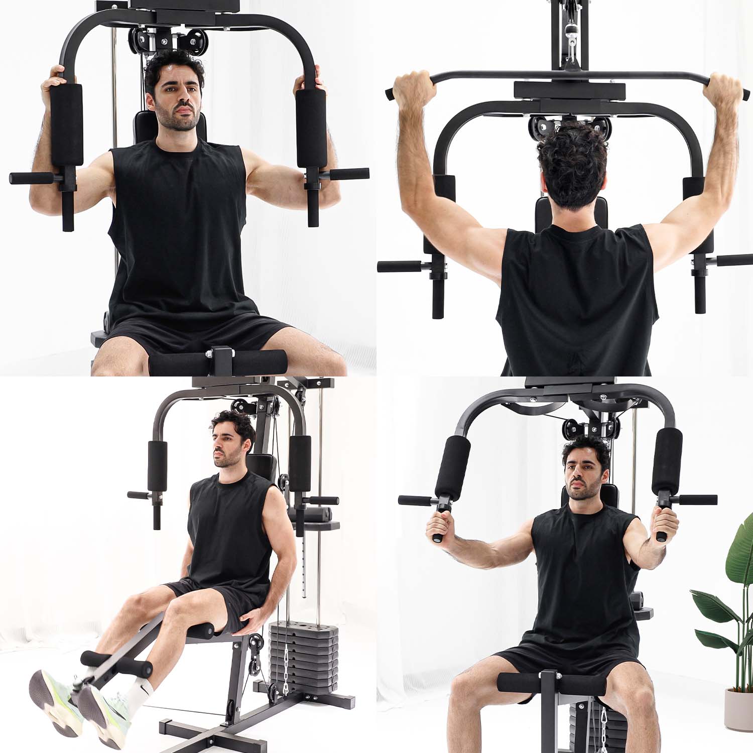 HOME GYM MULTIFUNCIONAL XTREME FORCE 45 KG CON POLEAS - 7
