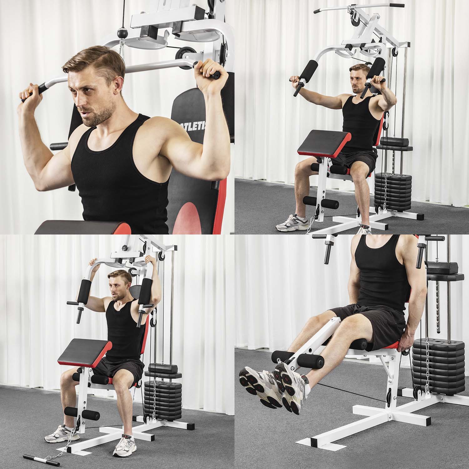 GIMNASIO ATLETIS 57020 HOME GYM PRO TF-7001 100LB GRIS - 8