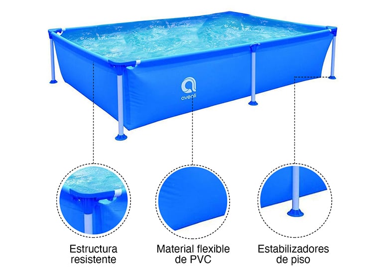 PISCINA ESTRUCTURAL ATLETIS 42X127X188 CM 1125 L CELESTE - 4
