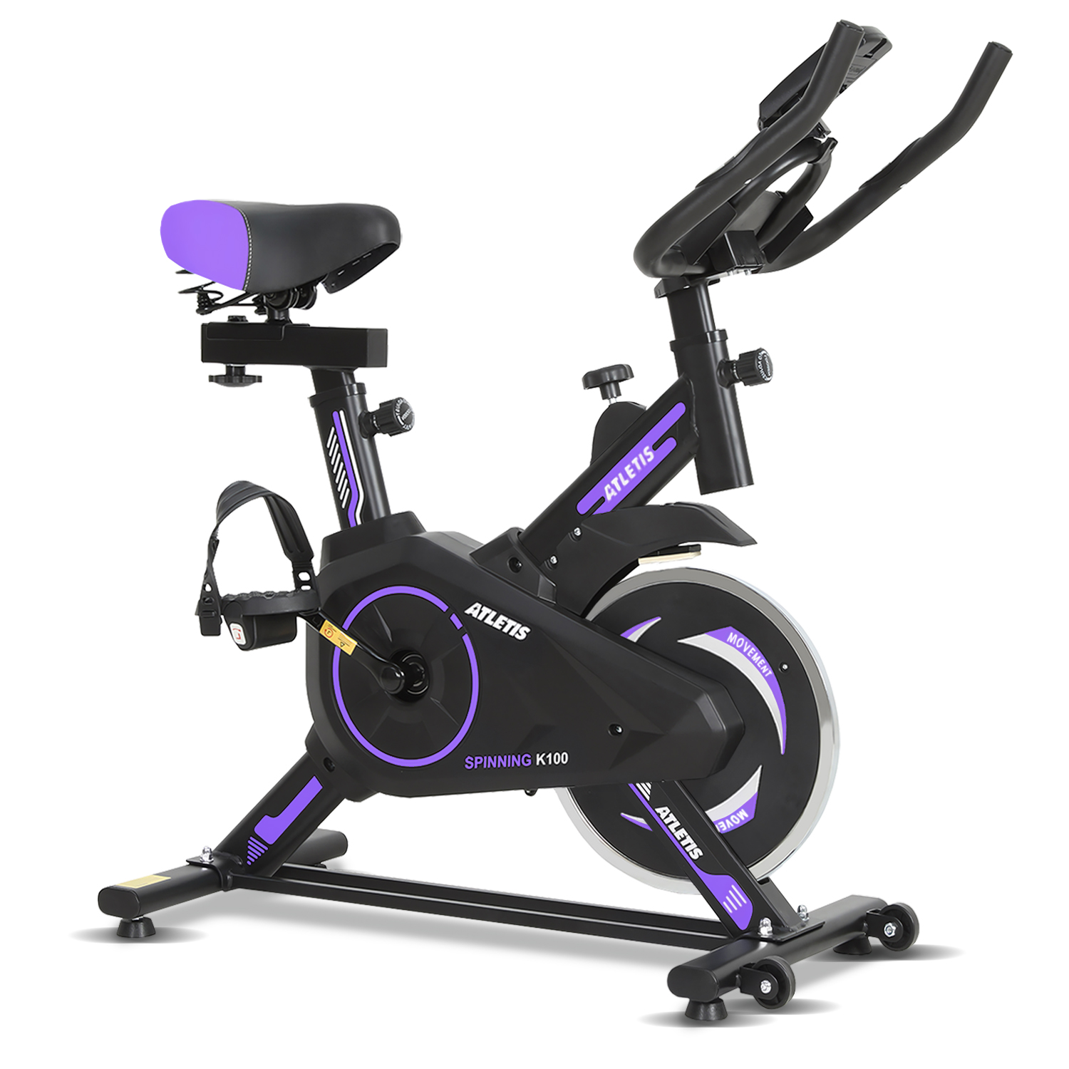BICICLETA SPINNING K100 LITE MORADO - 1