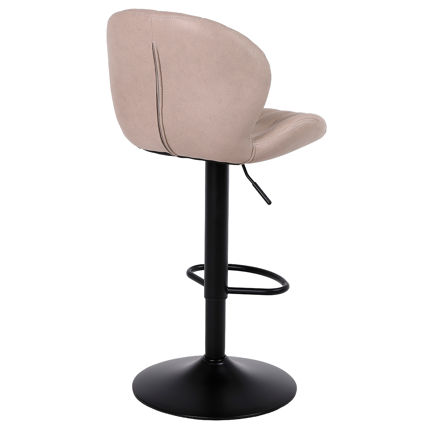 SET X 2 BANCOS DE BAR LOUNGE CON RESPALDO Y REPOSAPIÉS BEIGE - 7