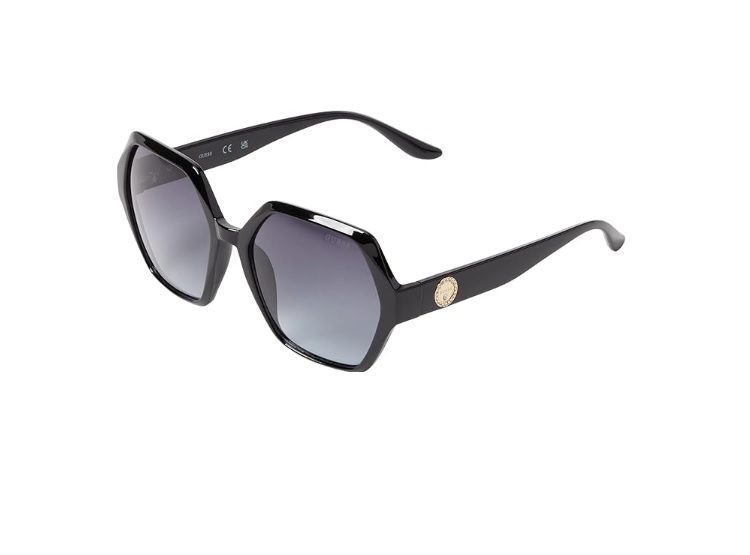 GUESS 58 mm GF6152 Shiny Black/Gradient Smoke One Size
