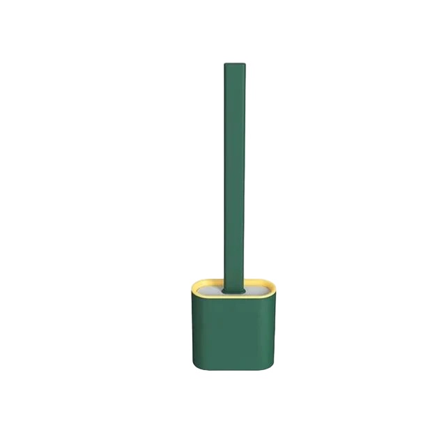 CEPILLO DE SILICONA PARA INODORO DE BAÑO LIMPIEZA PROFUNDA - VERDE - 1