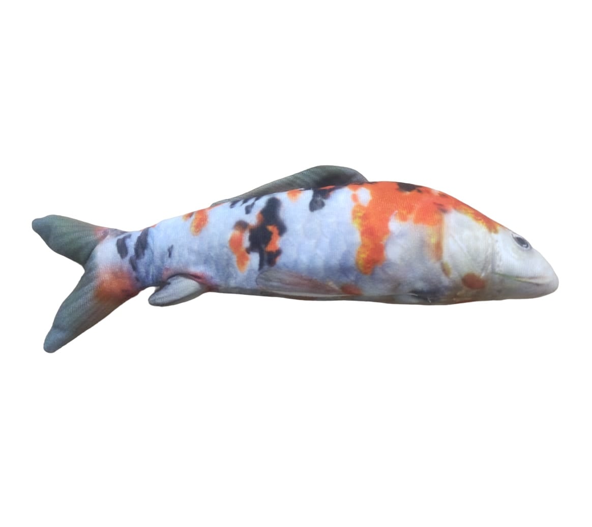 JUGUETE PARA MASCOTAS DE PESCADO BLANCO CON NARANJA - 2