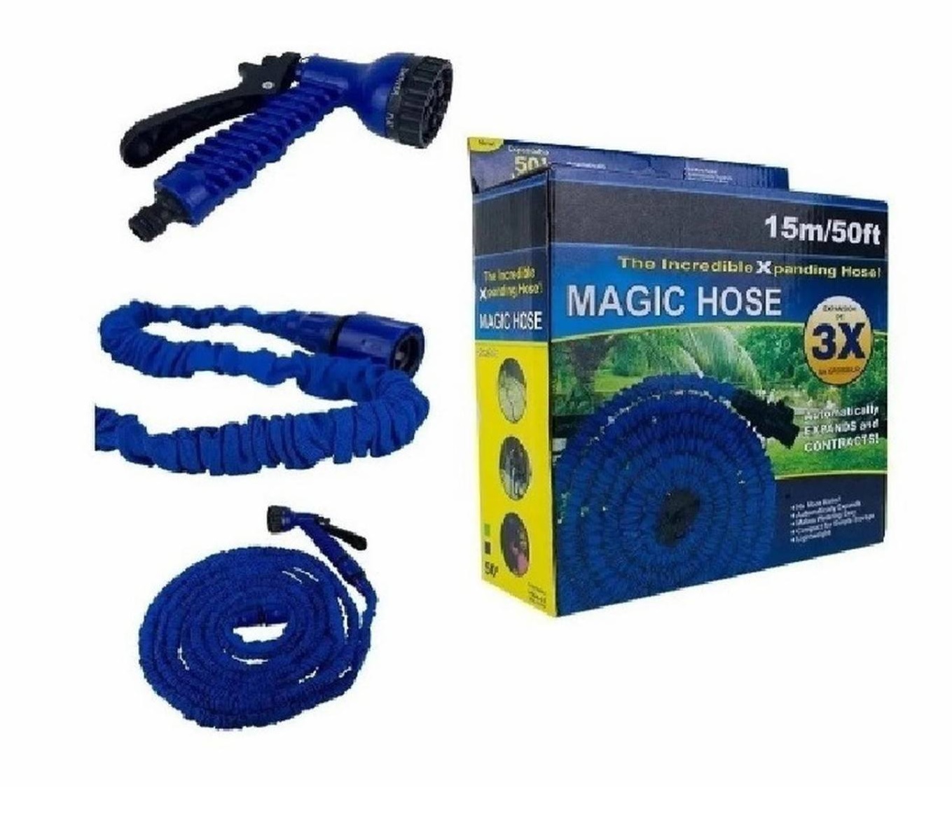 MANGUERA EXPANDIBLE MAGIC HOSE 15M/50FT AZUL - 4