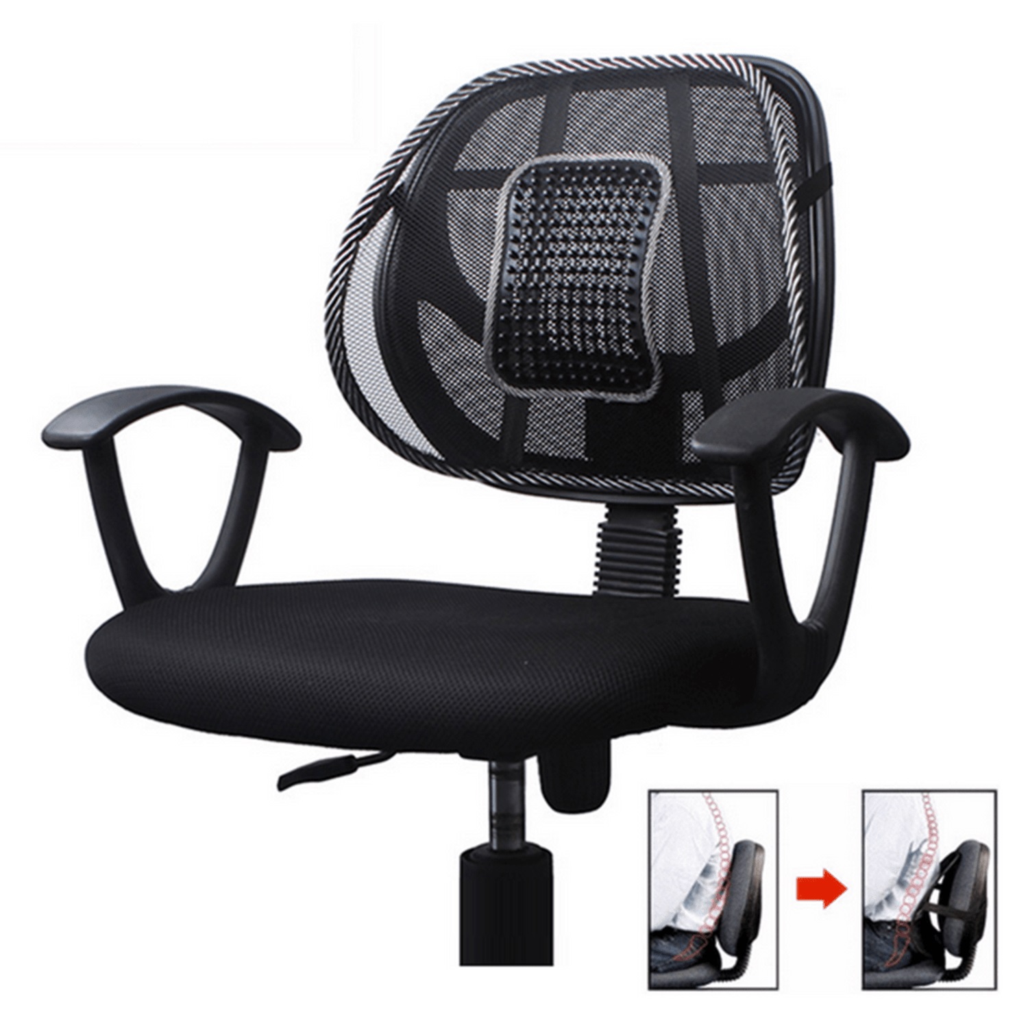 RESPALDO LUMBAR ERGONÓMICO CORRIGE POSTURA 2 UND - 4