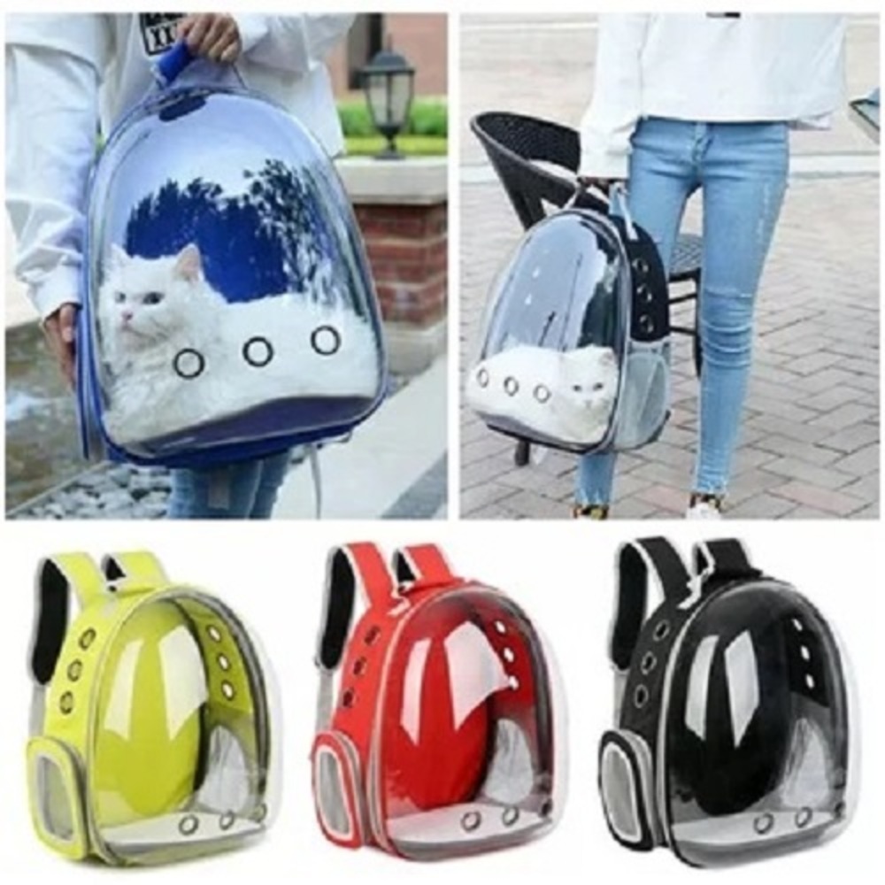 MOCHILA TRANSPORTADORA TRANSPARENTE NEGRO - 4