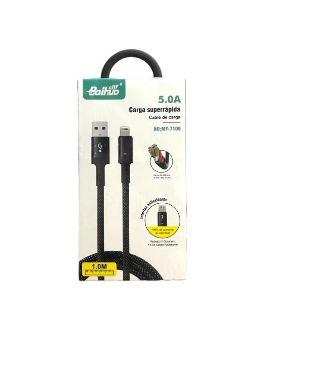 CABLE DE USB PARA IPHONE CARGA RAPIDA LIGHTING - 1