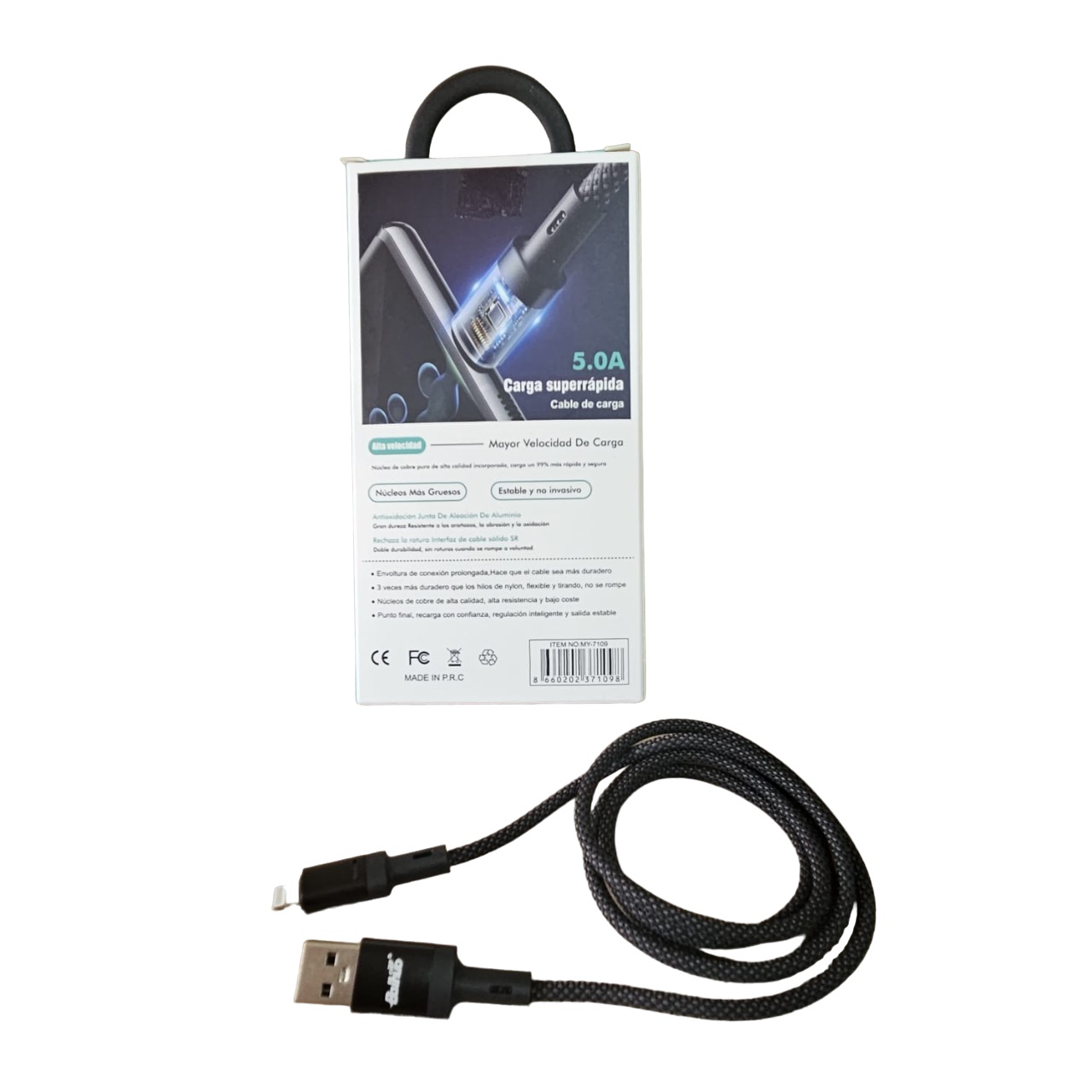 CABLE DE USB PARA IPHONE CARGA RAPIDA LIGHTING - 4
