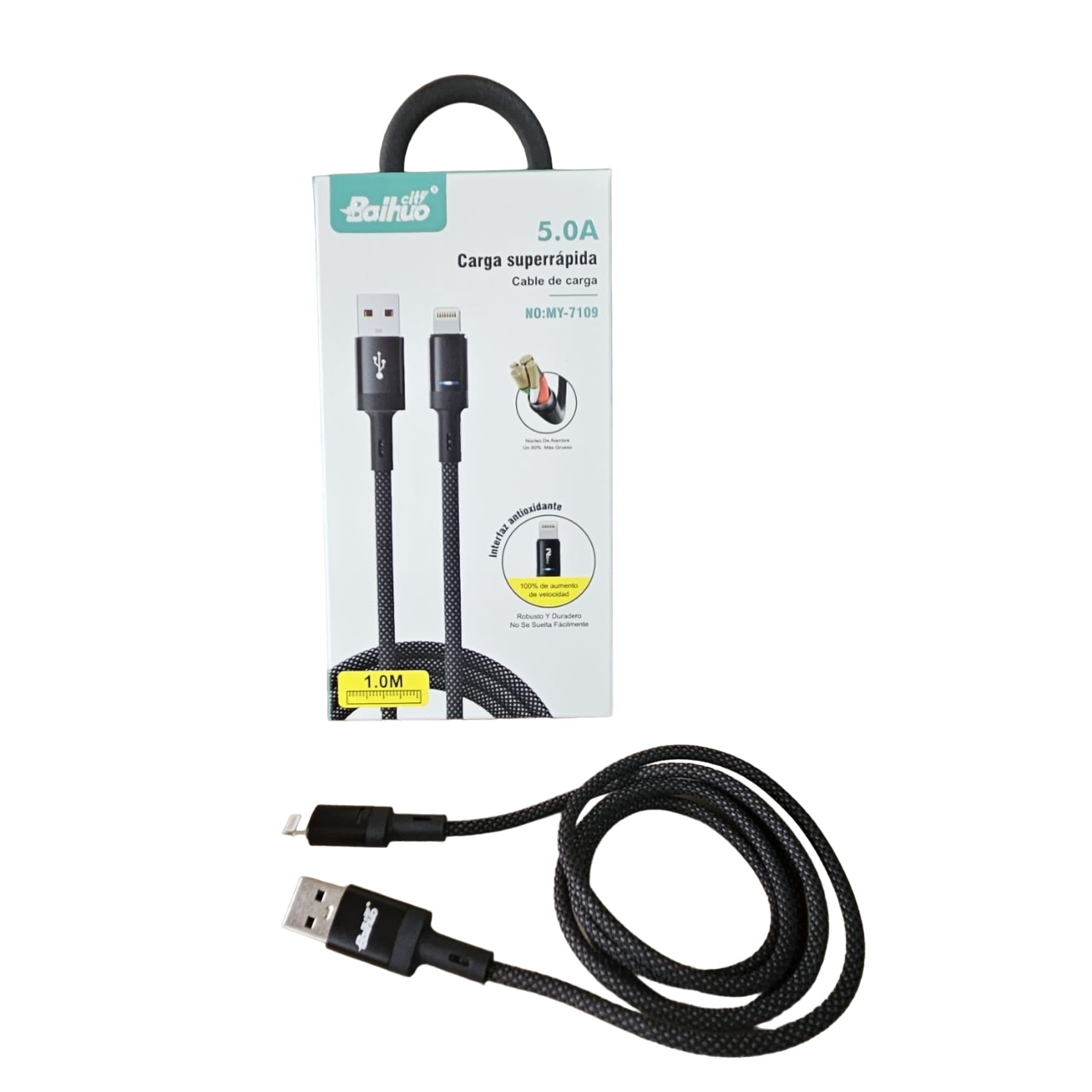 CABLE DE DATOS USB CARGA RÁPIDA LIGHTING - 1