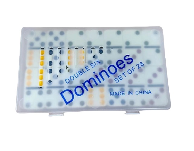 JUEGO DE MESA DOMINÓ 28 PIEZAS CAJA DE PLASTICO - 1