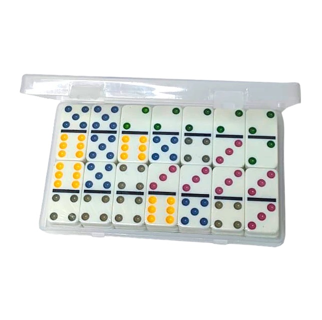 JUEGO DE MESA DOMINÓ 28 PIEZAS CAJA DE PLASTICO - 2