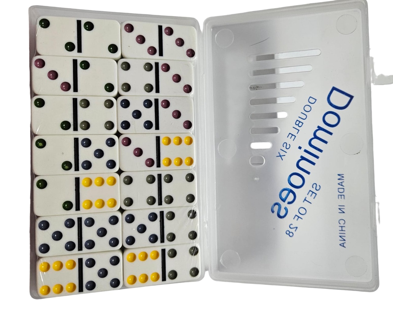 JUEGO DE MESA DOMINÓ 28 PIEZAS CAJA DE PLASTICO - 6