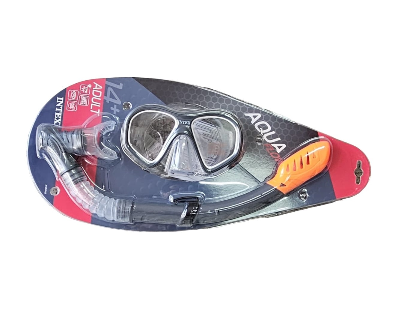 SET DE MÁSCARA Y SNORKEL DE NATACIÓN INTEX PLOMO - 1