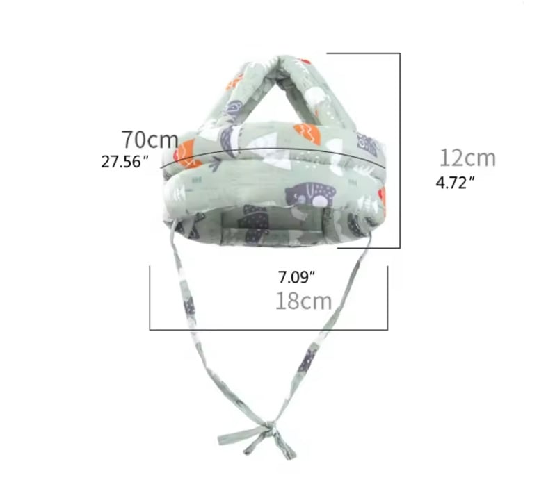 CASCO PROTECTOR PARA LOS NIÑOS Y BEBES VERDE - 4