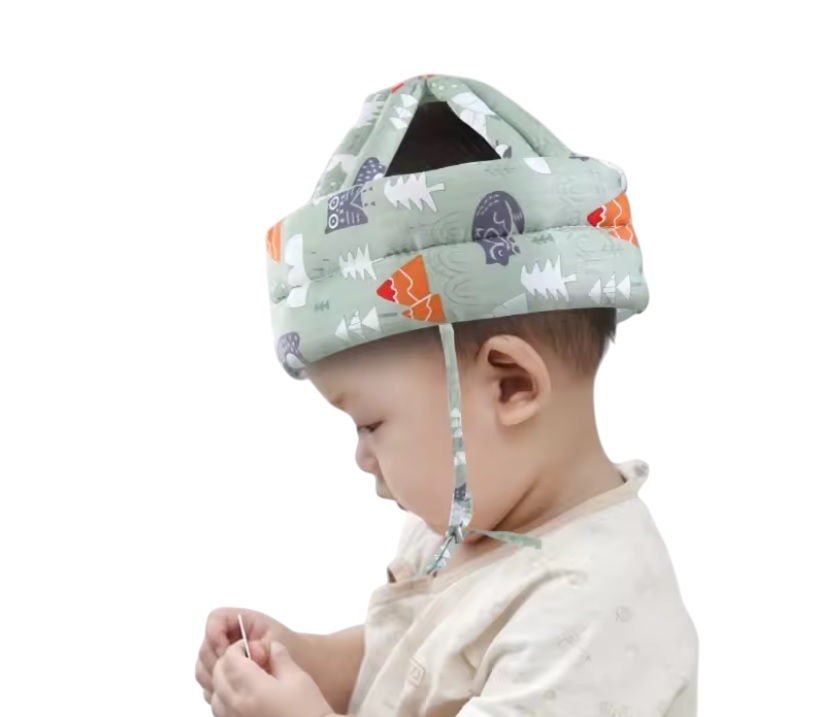 BEBE NIÑOS PROTECTOR DE LA CABEZA SOMBRERO ALMOHADA VERDE - 6