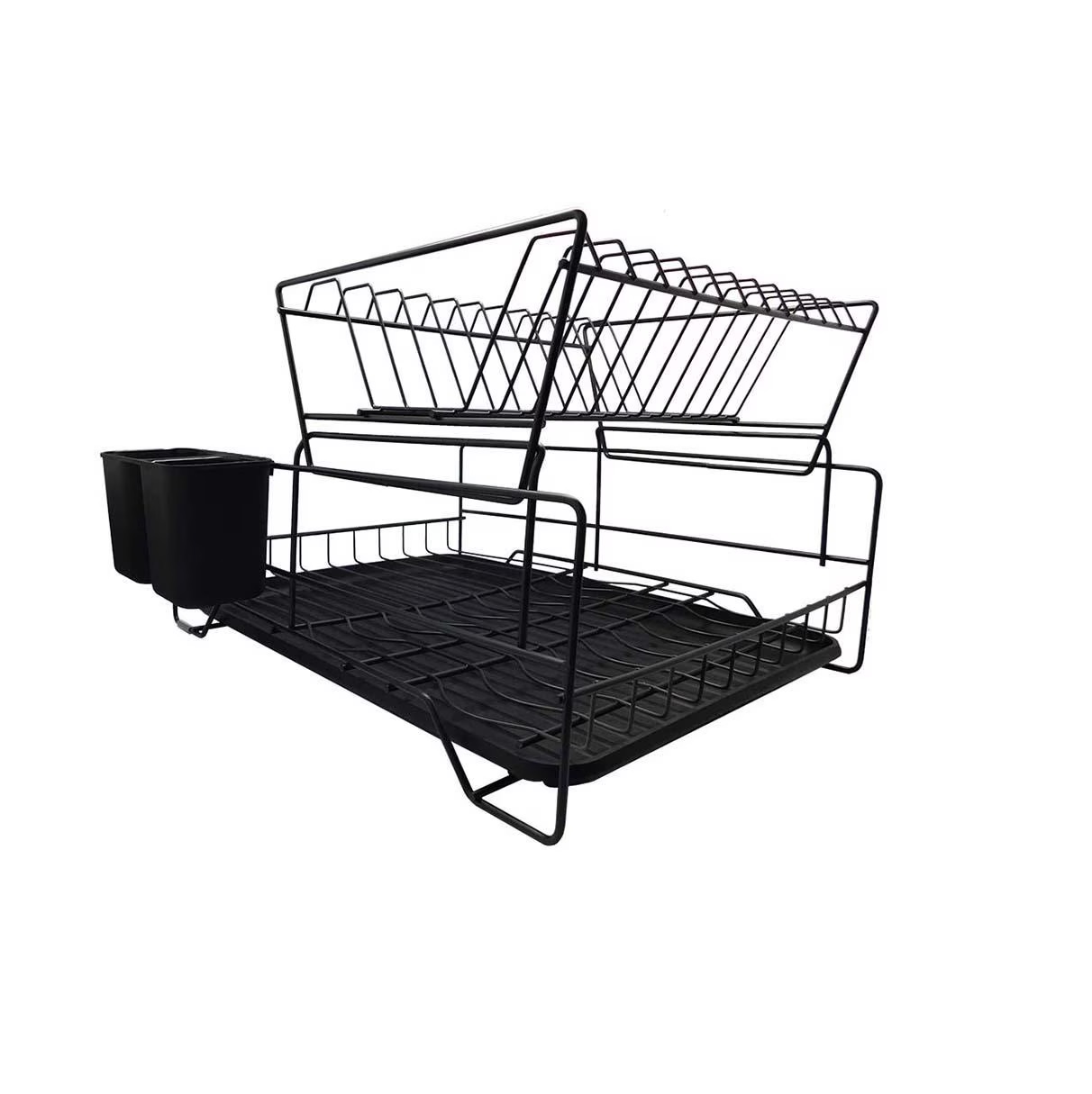 TENDEDERO DE PLATOS DE ACERO INOXIDABLE DE DOBLE FILA CON TABLERO - 3