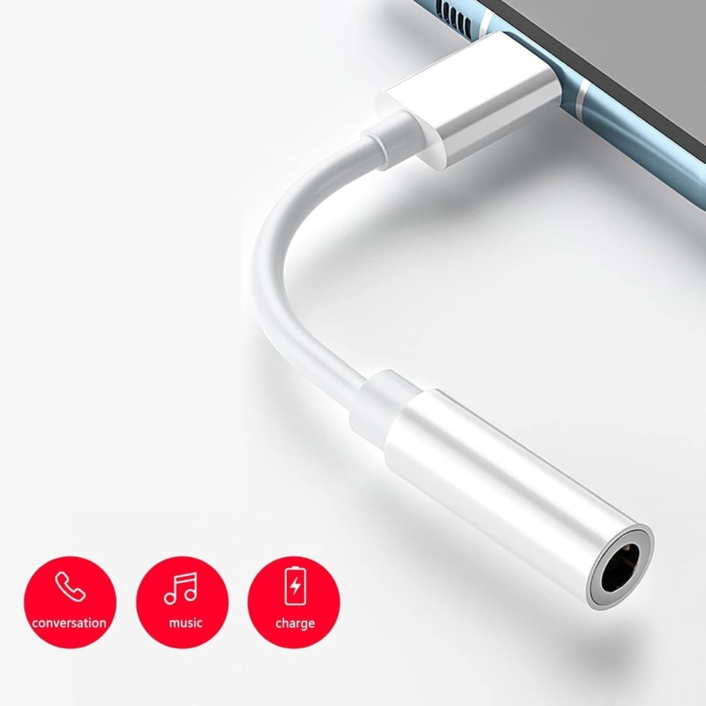 ADAPTADOR DE AUDIO DE 3.5 MM PARA IPHONE 15, 15 PRO MAX, SAMSUNG GALAXY Y OTROS - 2