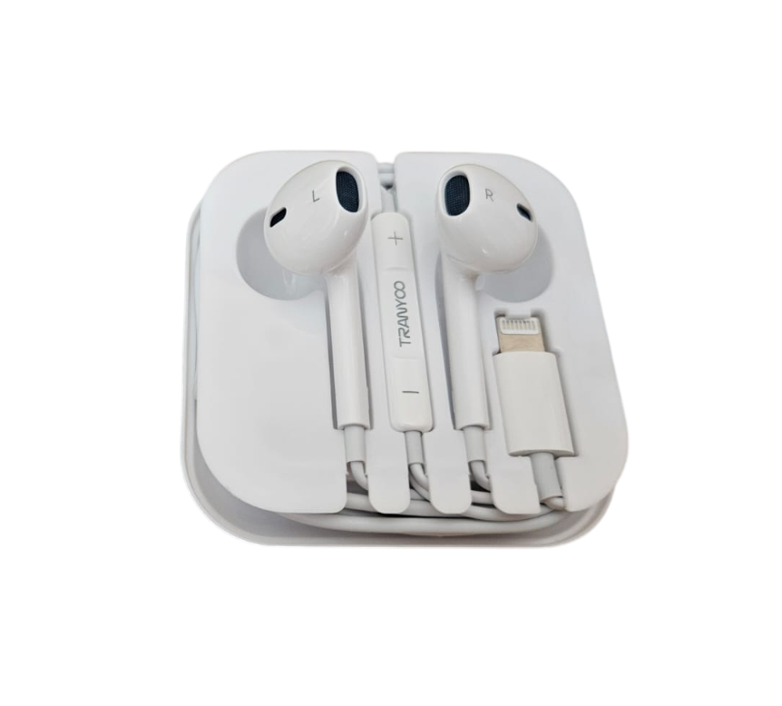 AUDIFONOS CON MICRO PARA IPHONE CON CABLE LIGHTNING TRANYOO R14 - 4