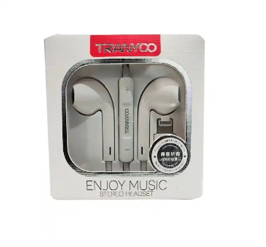 AUDIFONOS CON MICRO PARA IPHONE CON CABLE LIGHTNING TRANYOO R14 - 6