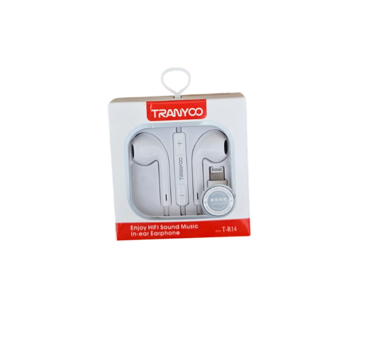 AUDIFONOS CON MICRO PARA IPHONE CON CABLE LIGHTNING TRANYOO R14 - 7