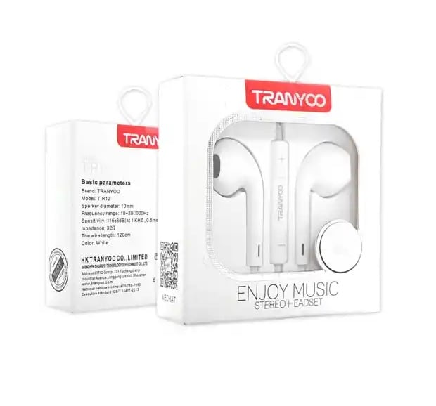 AUDIFONOS CON MICRO PARA IPHONE CON CABLE LIGHTNING TRANYOO R14 - 8