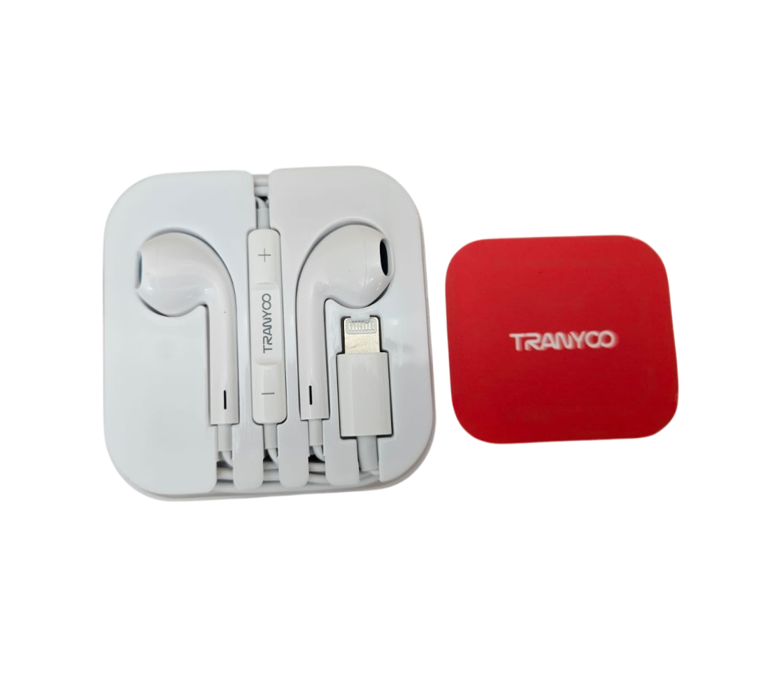 AUDIFONOS CON MICRO PARA IPHONE CON CABLE LIGHTNING TRANYOO R14 - 9
