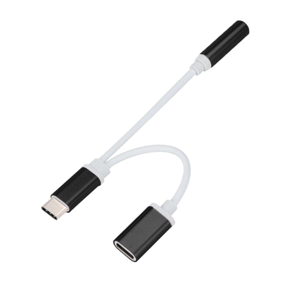 ADAPTADOR AUXILIAR USB TIPO C A 3,5 MM USB C PARA ENCHUFE 2 EN 1 - 1