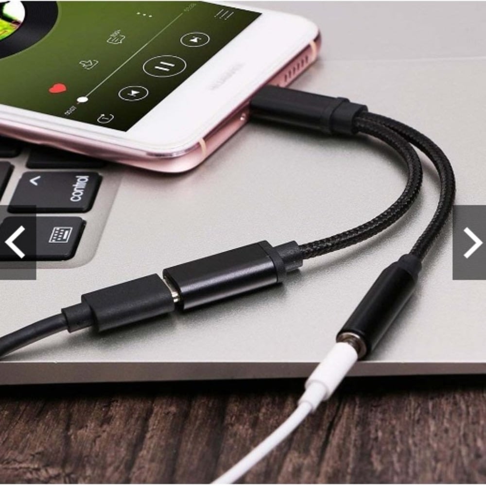 CABLE TIPO C CON JACK 3.5 MAS CARGADOR TIPO C X 2 UND - 2