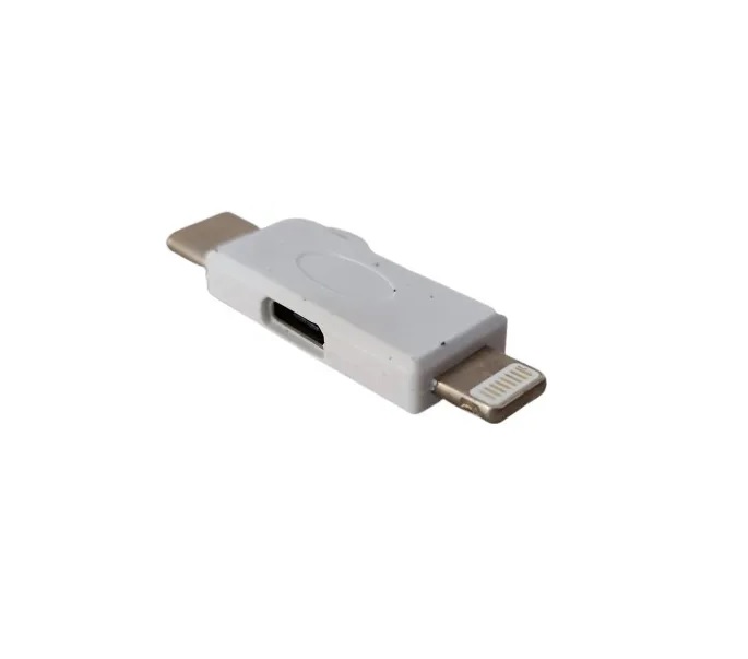 ADAPTADOR TIPO C Y LIGHTNING IPHONE PARA CABLE CARGADOR X 2 UND - 1