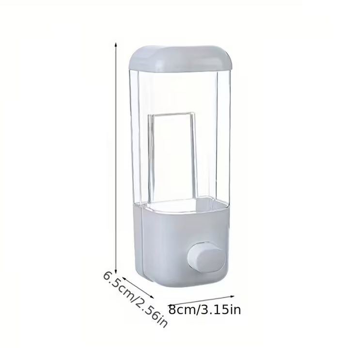 DISPENSADOR DE JABÓN Y GEL DE DUCHA CROMADO DE 500 ML PARA BAÑO BLANCO - 3