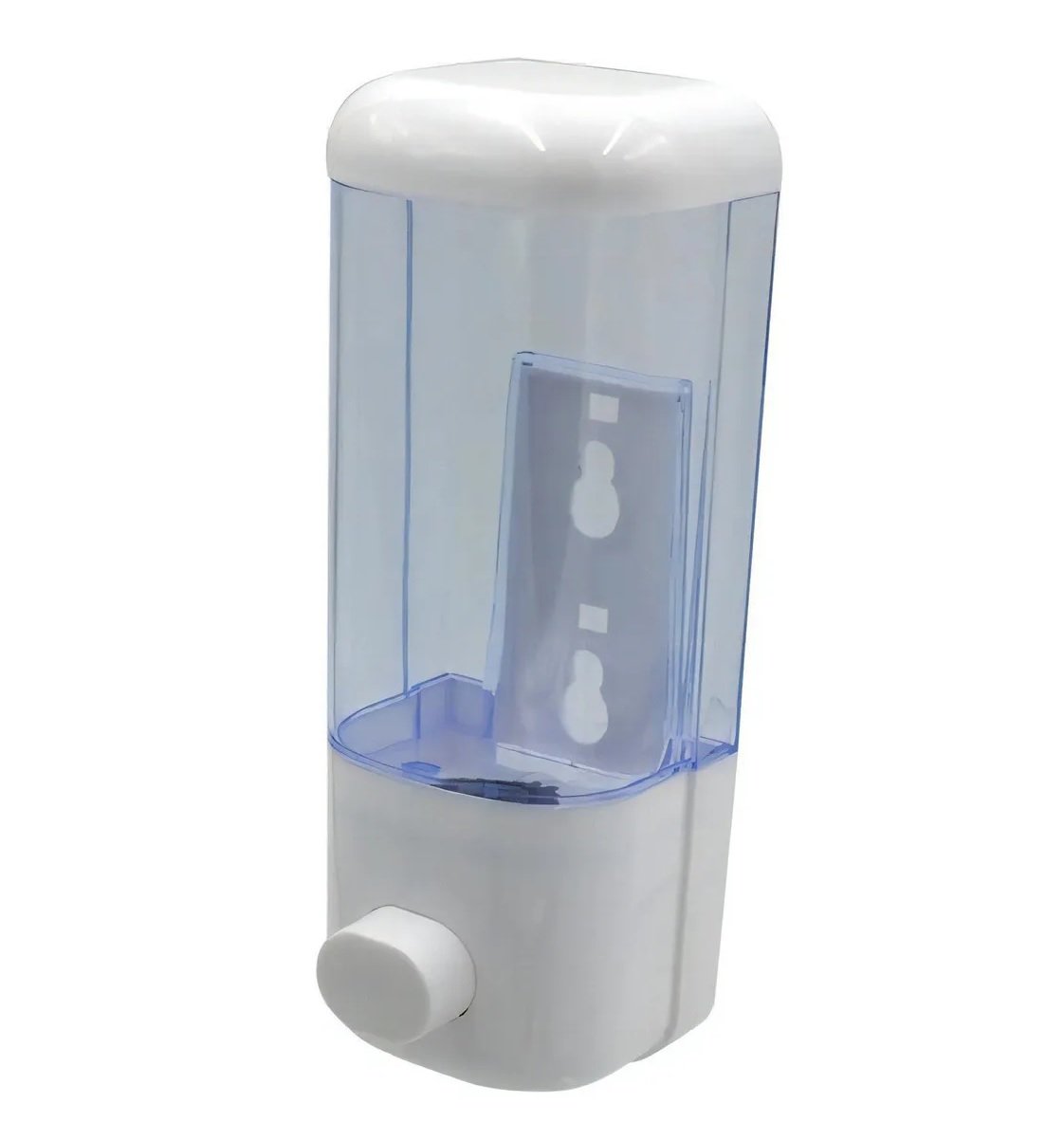 DISPENSADOR DE JABÓN Y GEL DE DUCHA CROMADO DE 500 ML PARA BAÑO BLANCO - 6