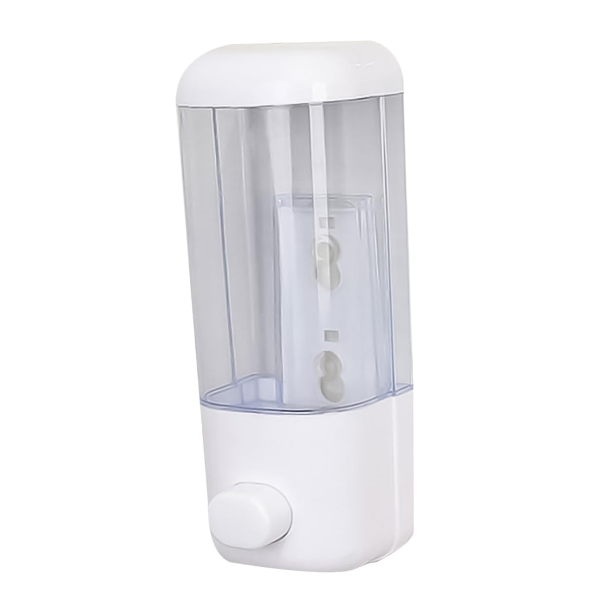 DISPENSADOR DE JABÓN Y GEL DE DUCHA CROMADO DE 500 ML PARA BAÑO BLANCO - 7